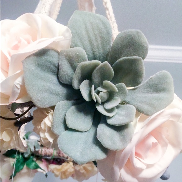 Handmade Silk Boho Floral Mobile Nursery Baby - Picture 6 of 8